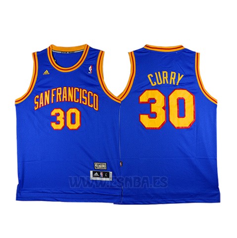 Camiseta Golden State Warriors Stephen Curry #30 Azul